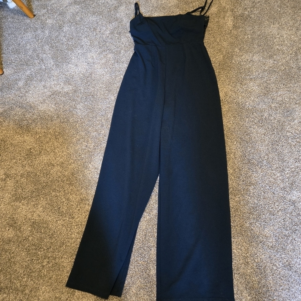 Trixxi Blue Wide Leg Jumpsuit Elegant High-Waisted Design